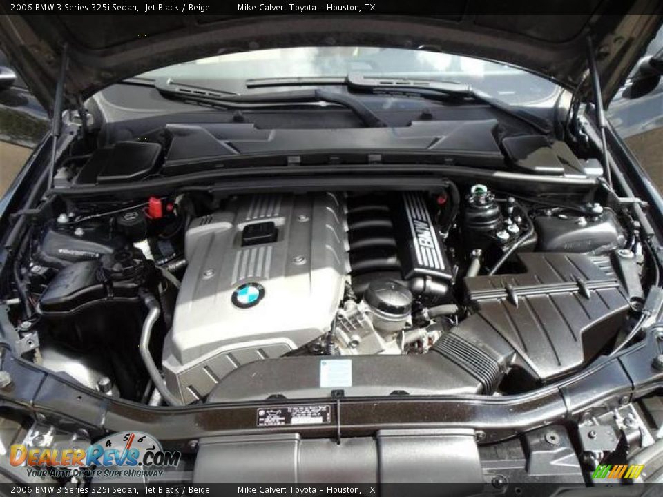 2006 BMW 3 Series 325i Sedan Jet Black / Beige Photo #6