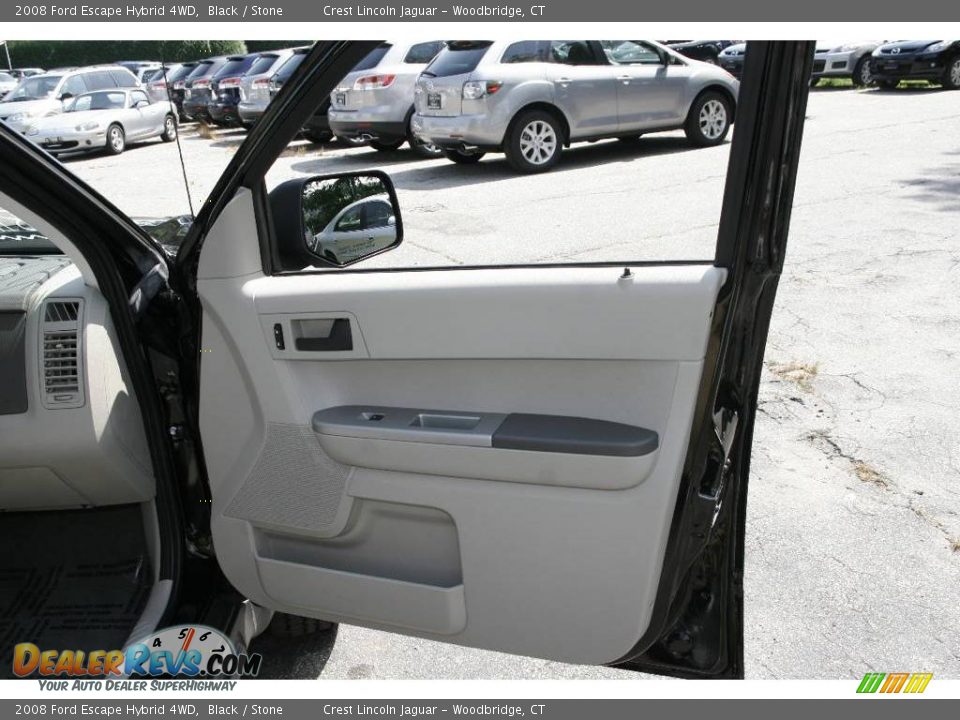 2008 Ford Escape Hybrid 4WD Black / Stone Photo #13