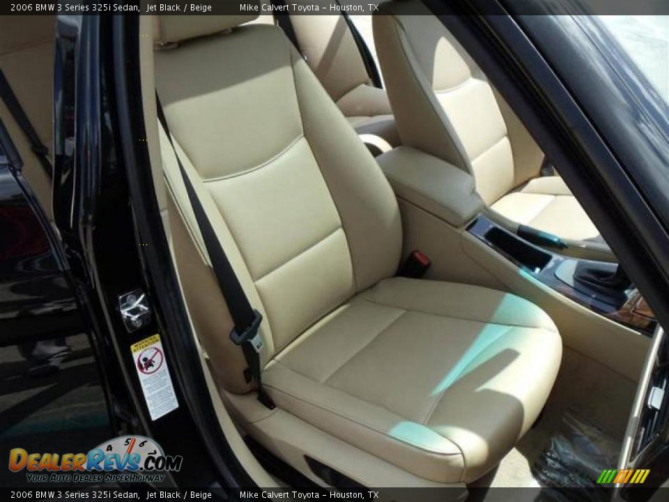 2006 BMW 3 Series 325i Sedan Jet Black / Beige Photo #7