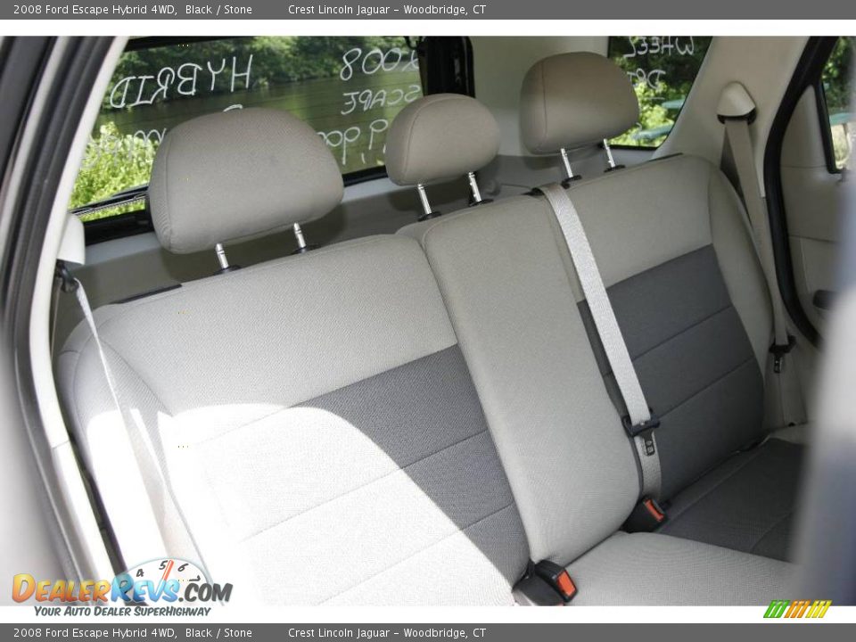 2008 Ford Escape Hybrid 4WD Black / Stone Photo #14