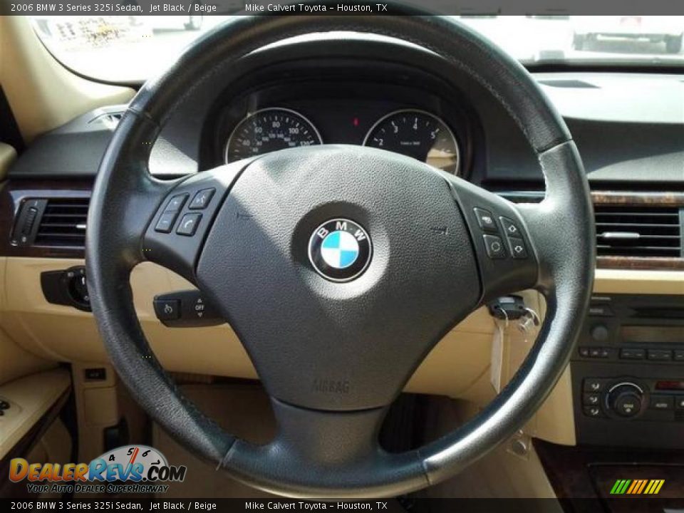 2006 BMW 3 Series 325i Sedan Jet Black / Beige Photo #15