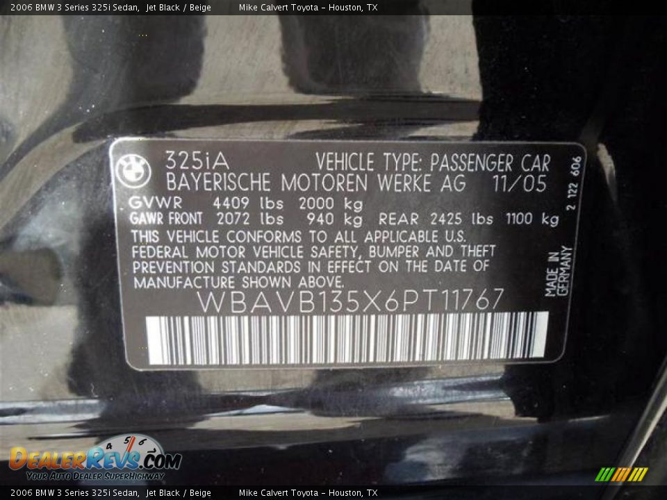 2006 BMW 3 Series 325i Sedan Jet Black / Beige Photo #21