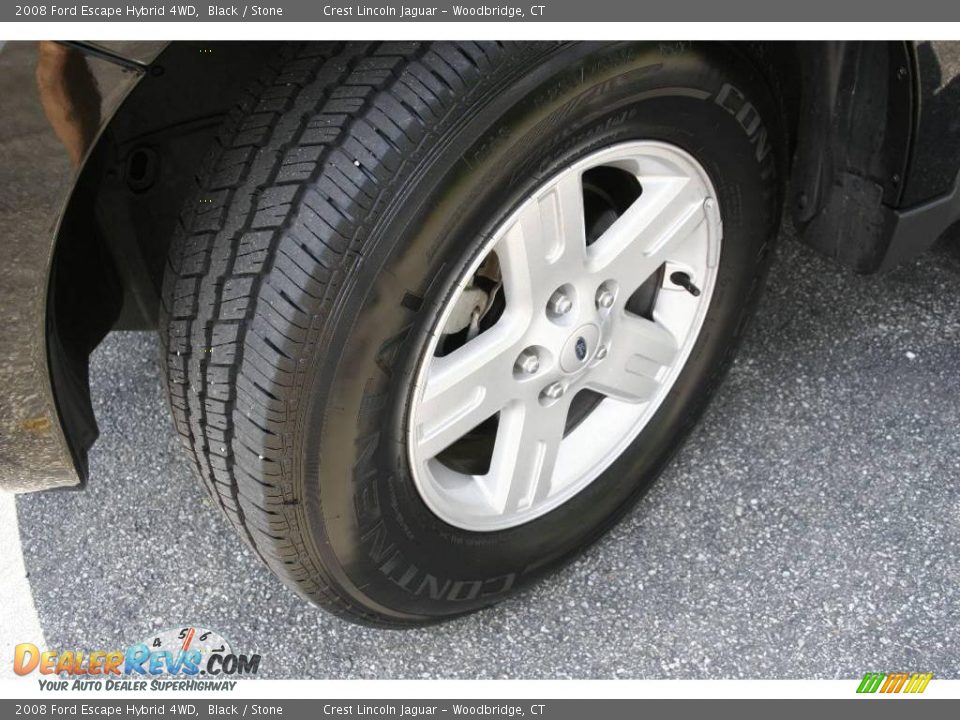 2008 Ford Escape Hybrid 4WD Black / Stone Photo #15