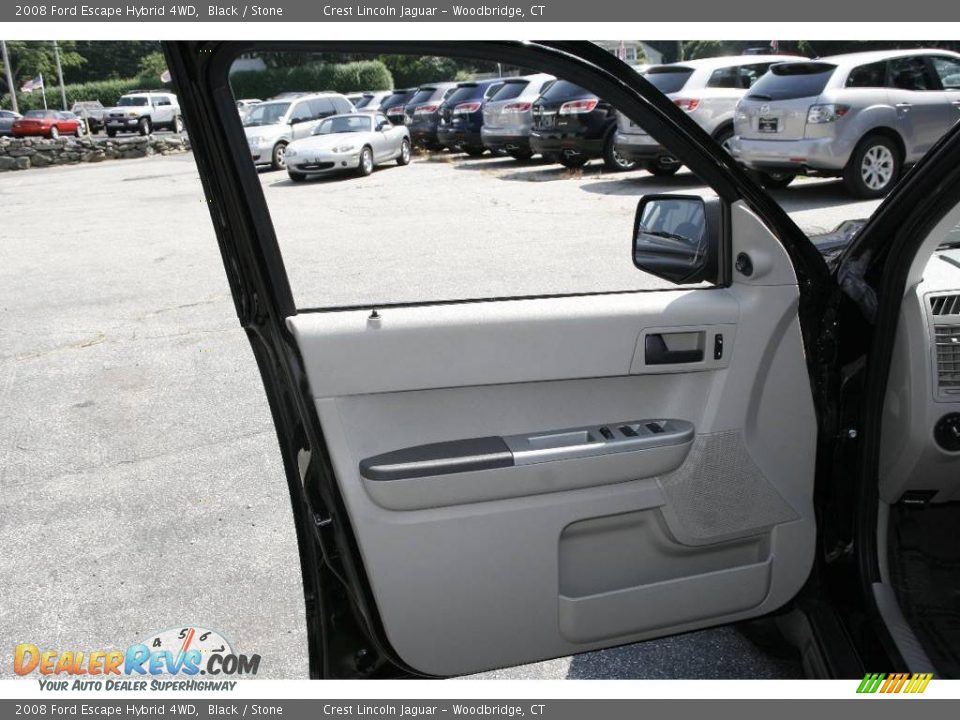 2008 Ford Escape Hybrid 4WD Black / Stone Photo #16