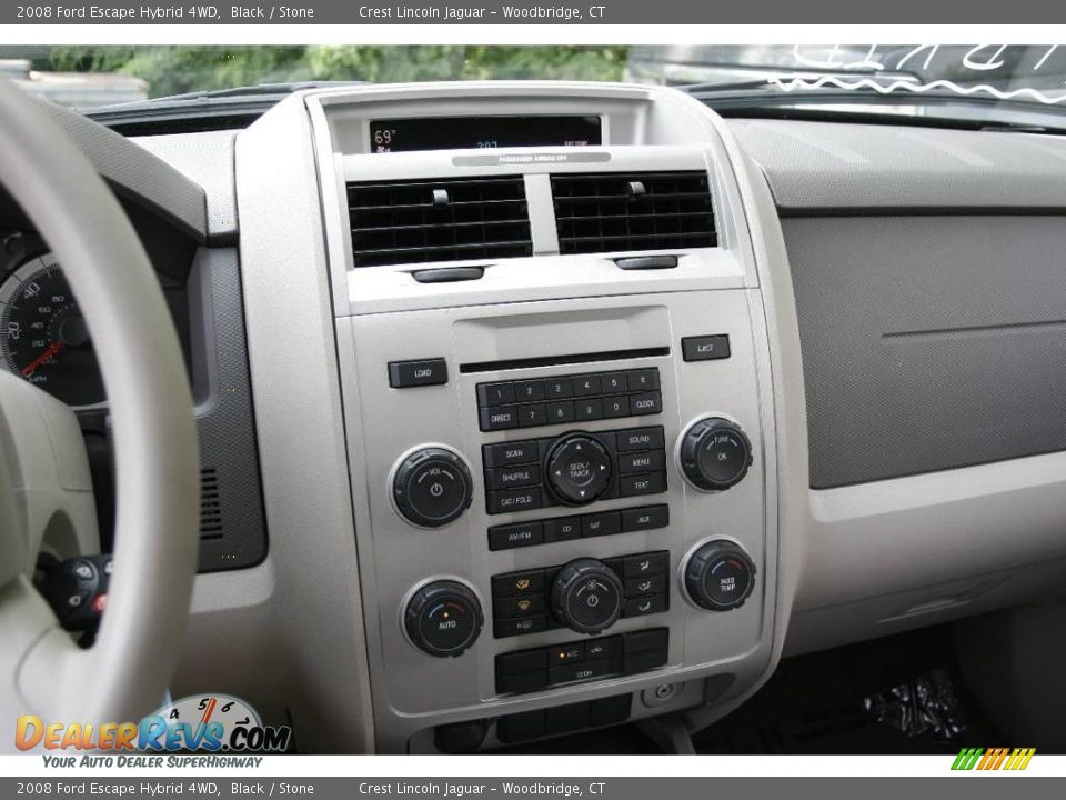 2008 Ford Escape Hybrid 4WD Black / Stone Photo #18
