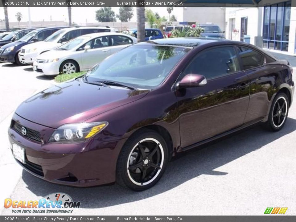 2008 Scion tC Black Cherry Pearl / Dark Charcoal Gray Photo #3