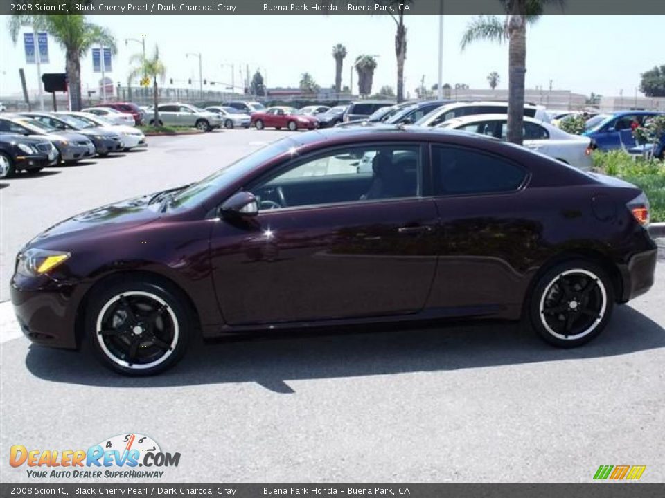 2008 Scion tC Black Cherry Pearl / Dark Charcoal Gray Photo #4
