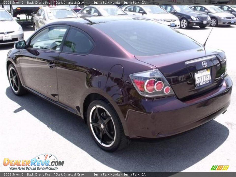 2008 Scion tC Black Cherry Pearl / Dark Charcoal Gray Photo #5