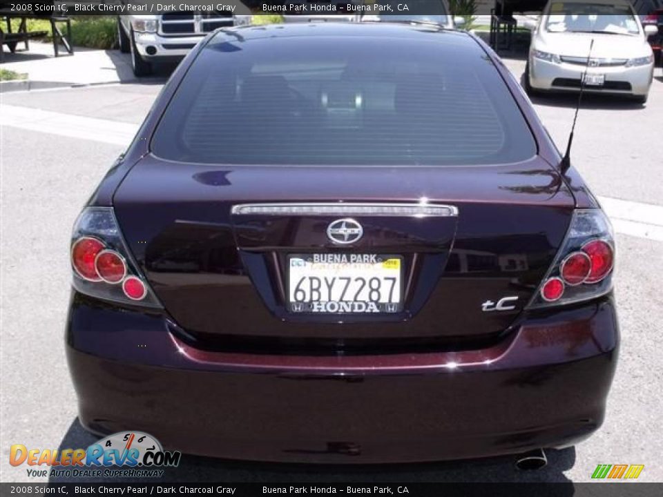 2008 Scion tC Black Cherry Pearl / Dark Charcoal Gray Photo #6