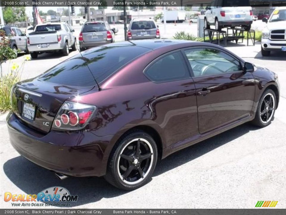 2008 Scion tC Black Cherry Pearl / Dark Charcoal Gray Photo #7