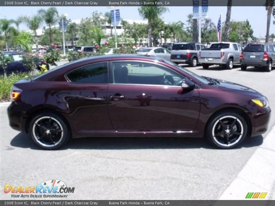 2008 Scion tC Black Cherry Pearl / Dark Charcoal Gray Photo #8