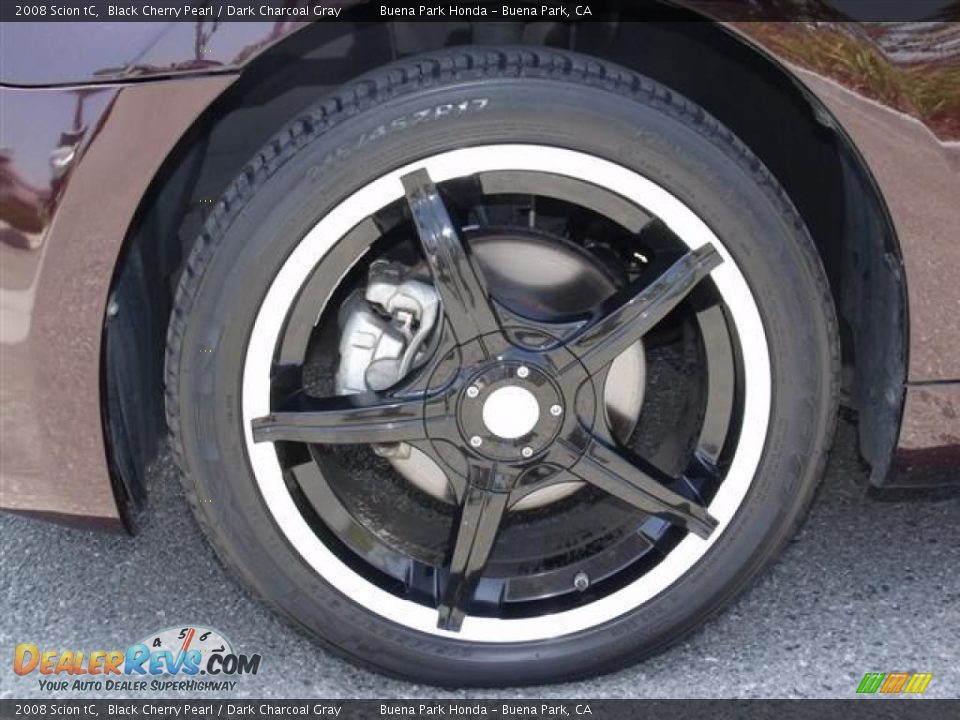 2008 Scion tC Black Cherry Pearl / Dark Charcoal Gray Photo #9
