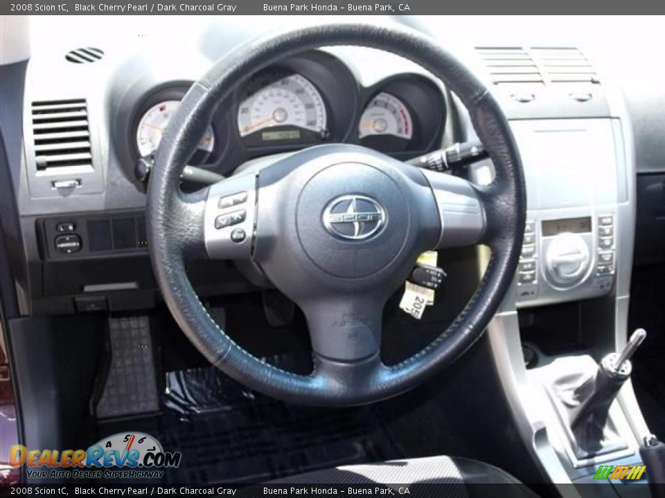 2008 Scion tC Black Cherry Pearl / Dark Charcoal Gray Photo #17