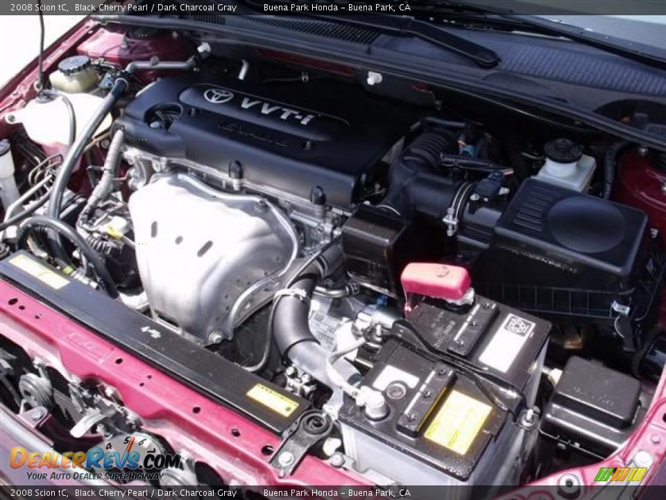2008 Scion tC Black Cherry Pearl / Dark Charcoal Gray Photo #29