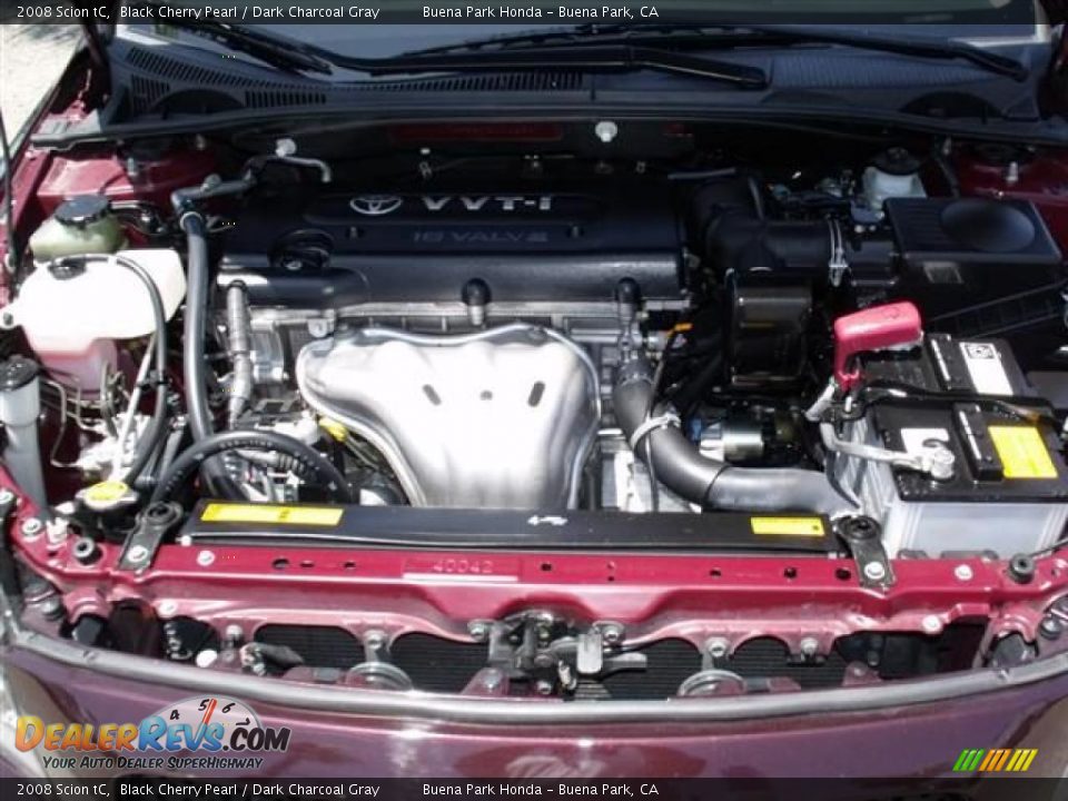 2008 Scion tC Black Cherry Pearl / Dark Charcoal Gray Photo #31