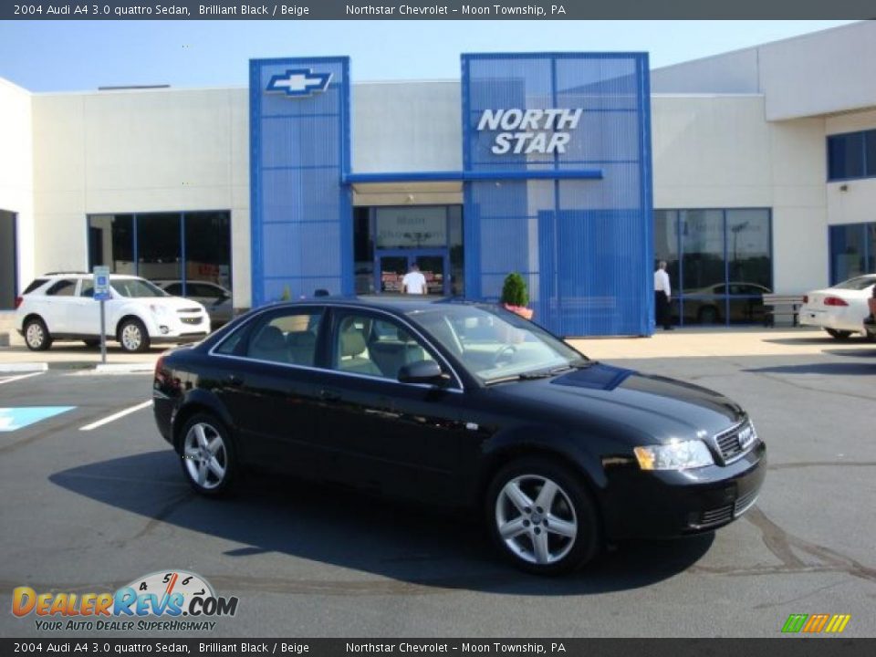 2004 Audi A4 3.0 quattro Sedan Brilliant Black / Beige Photo #1