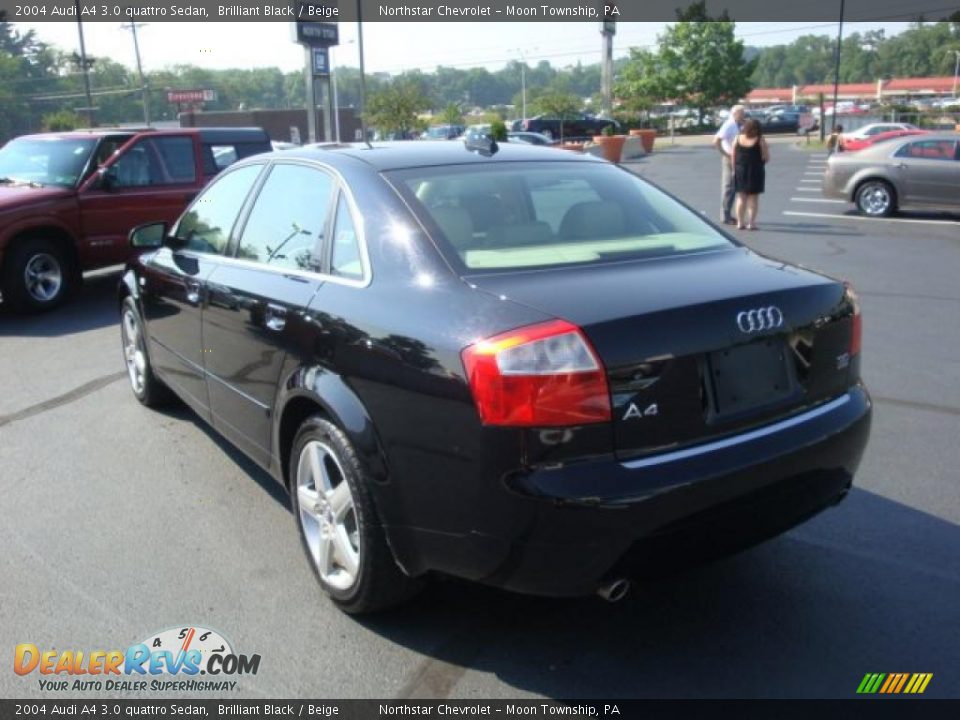 2004 Audi A4 3.0 quattro Sedan Brilliant Black / Beige Photo #5