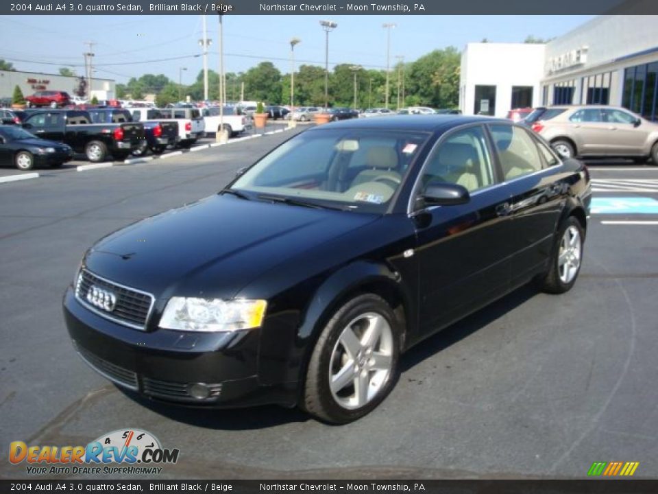 2004 Audi A4 3.0 quattro Sedan Brilliant Black / Beige Photo #7