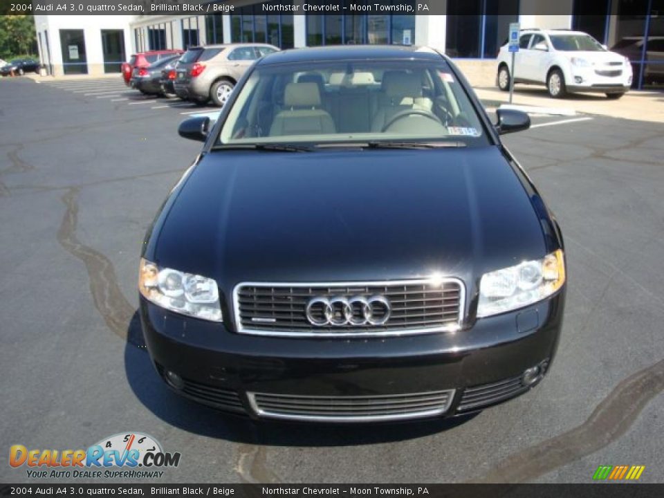2004 Audi A4 3.0 quattro Sedan Brilliant Black / Beige Photo #8