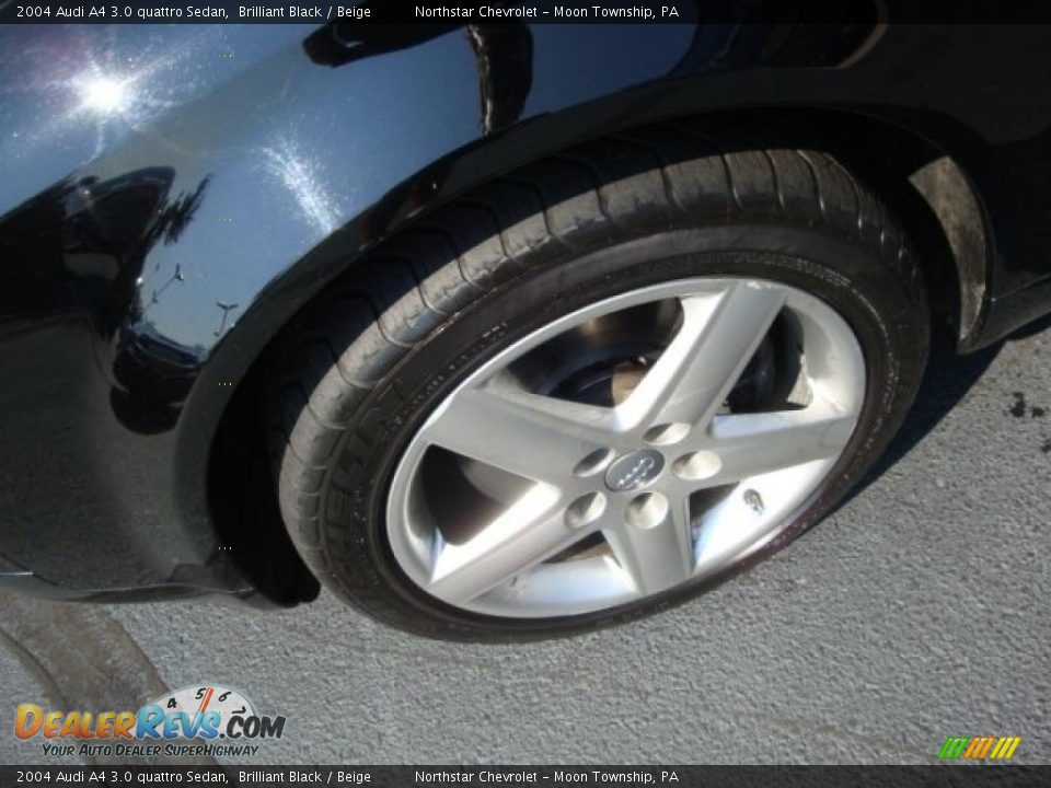 2004 Audi A4 3.0 quattro Sedan Brilliant Black / Beige Photo #9