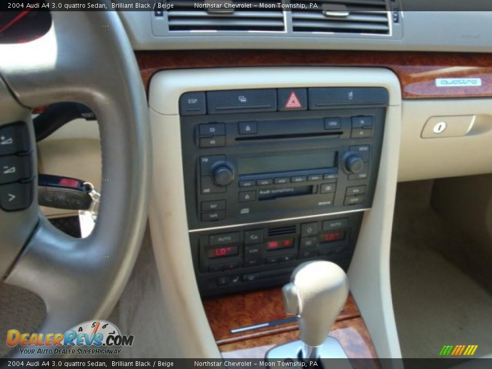 2004 Audi A4 3.0 quattro Sedan Brilliant Black / Beige Photo #18