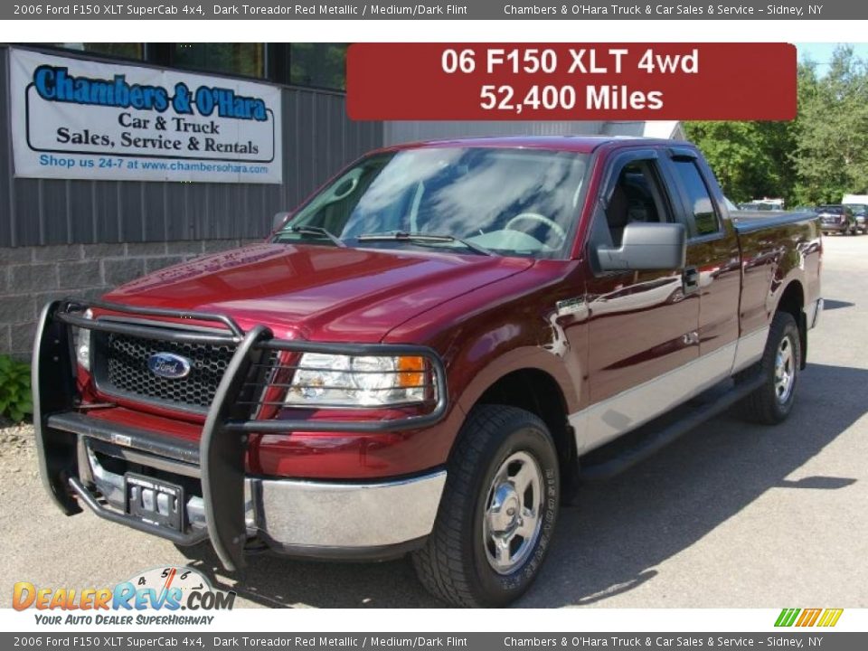 2006 Ford F150 XLT SuperCab 4x4 Dark Toreador Red Metallic / Medium/Dark Flint Photo #1