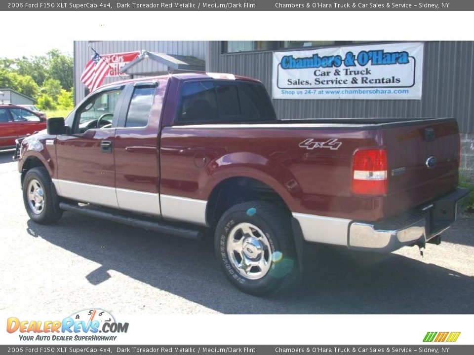 2006 Ford F150 XLT SuperCab 4x4 Dark Toreador Red Metallic / Medium/Dark Flint Photo #11