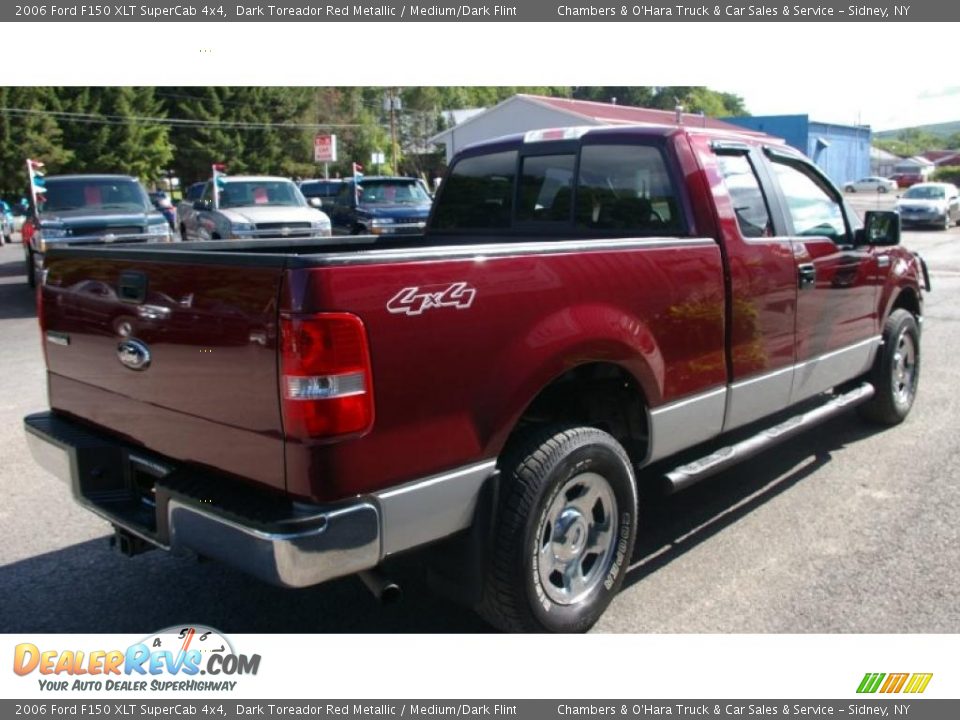 2006 Ford F150 XLT SuperCab 4x4 Dark Toreador Red Metallic / Medium/Dark Flint Photo #13