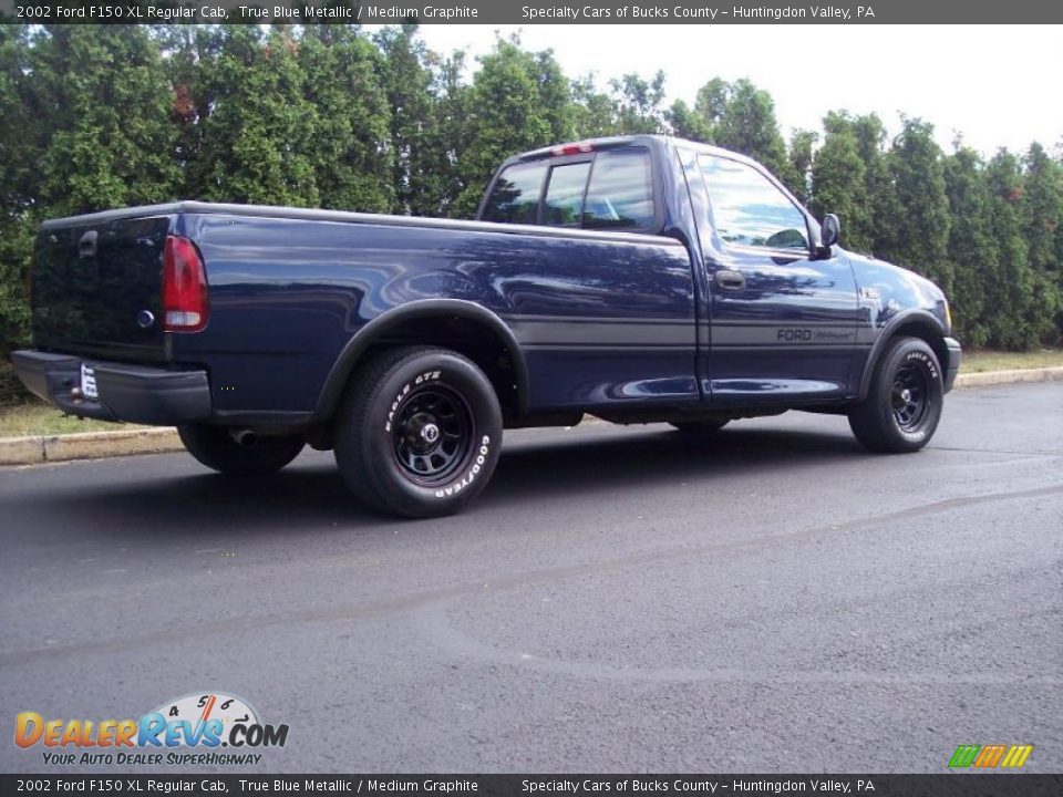 2002 Ford F150 XL Regular Cab True Blue Metallic / Medium Graphite Photo #9