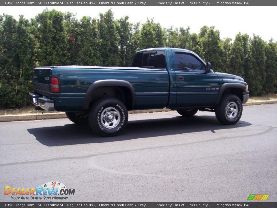 1998 Dodge Ram 1500 Laramie SLT Regular Cab 4x4 Emerald Green Pearl / Gray Photo #5