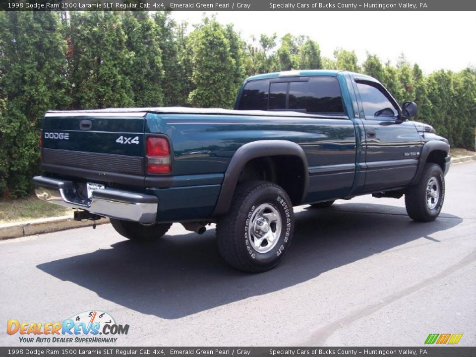 1998 Dodge Ram 1500 Laramie SLT Regular Cab 4x4 Emerald Green Pearl / Gray Photo #6