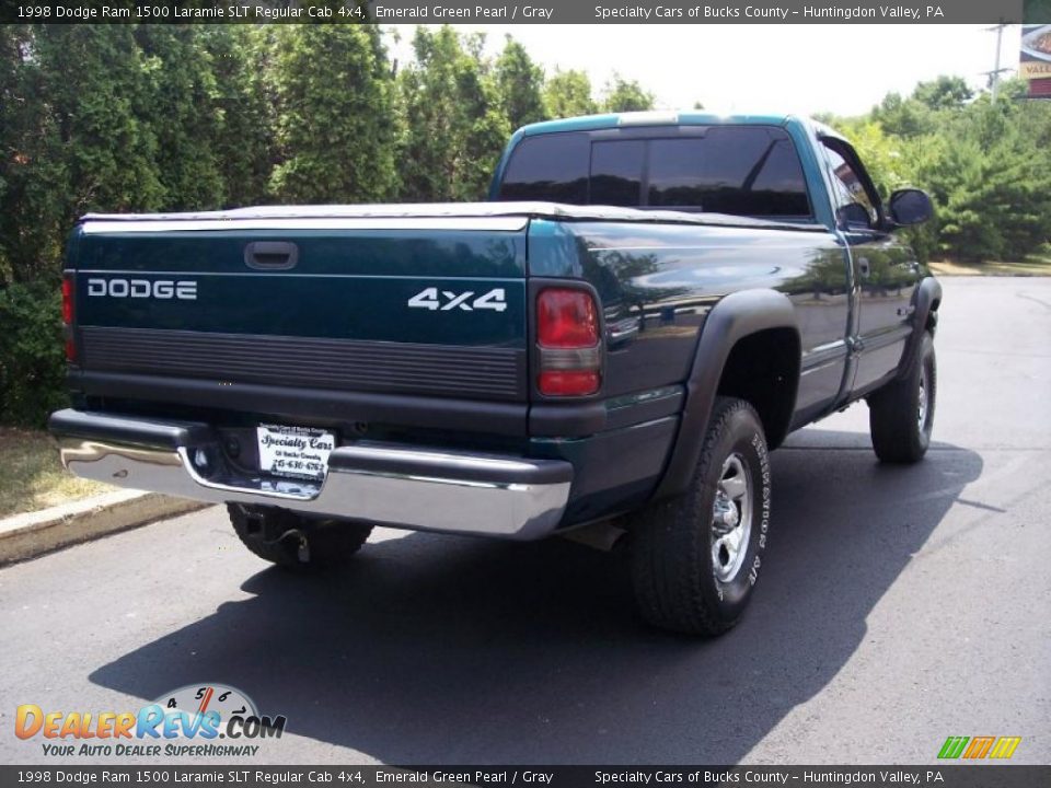 1998 Dodge Ram 1500 Laramie SLT Regular Cab 4x4 Emerald Green Pearl / Gray Photo #7