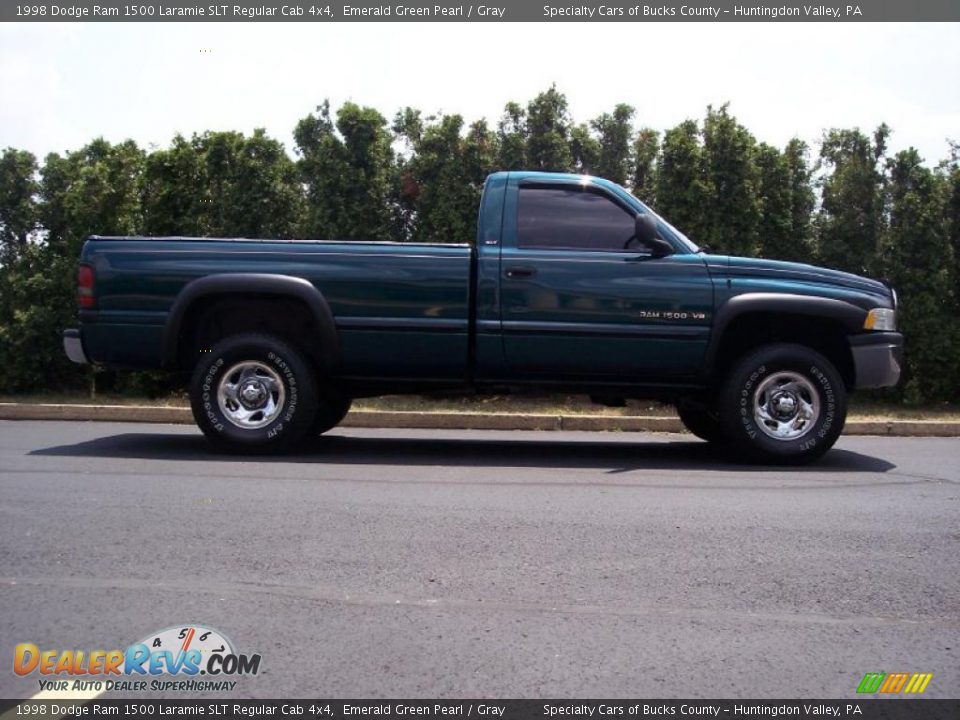 1998 Dodge Ram 1500 Laramie SLT Regular Cab 4x4 Emerald Green Pearl / Gray Photo #9