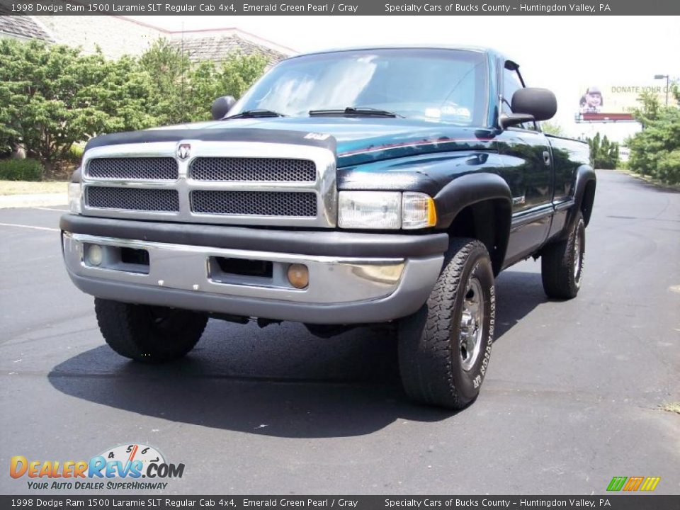 1998 Dodge Ram 1500 Laramie SLT Regular Cab 4x4 Emerald Green Pearl / Gray Photo #12