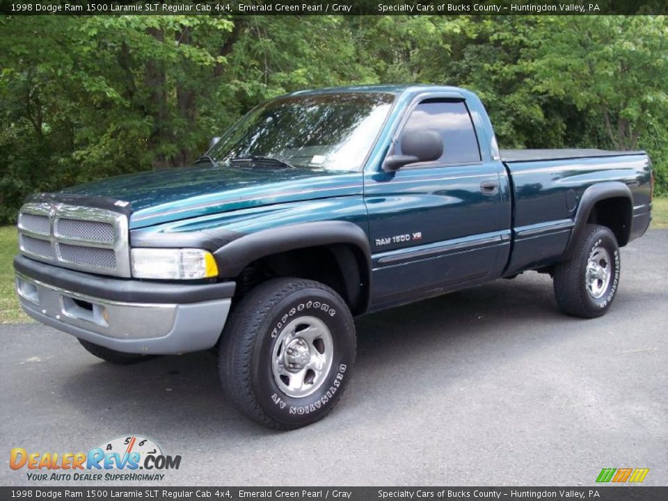 1998 Dodge Ram 1500 Laramie SLT Regular Cab 4x4 Emerald Green Pearl / Gray Photo #26
