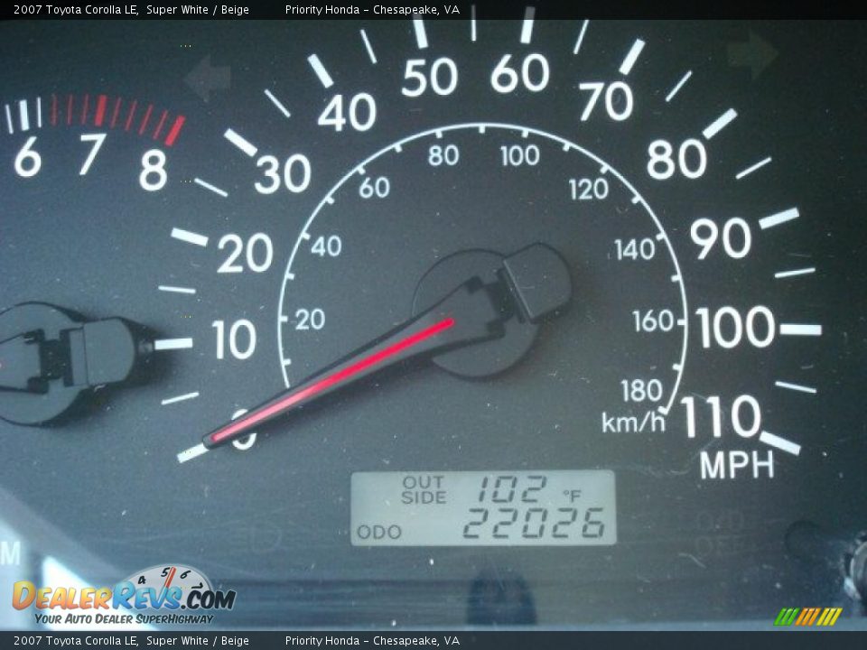 2007 Toyota Corolla LE Super White / Beige Photo #17