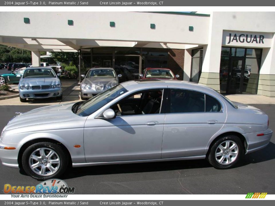 2004 Jaguar S-Type 3.0 Platinum Metallic / Sand Photo #2