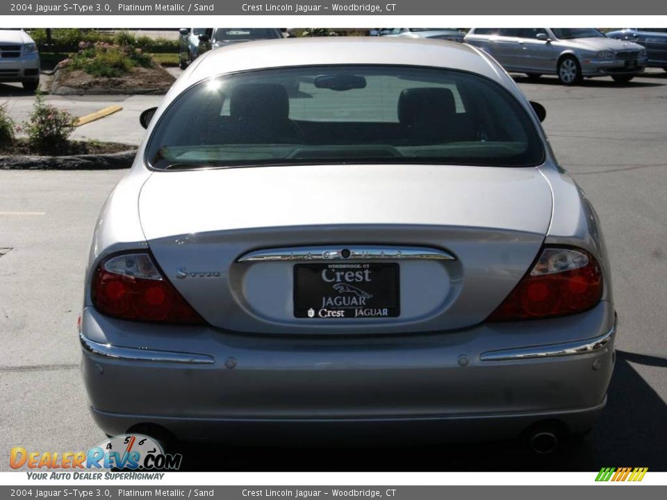 2004 Jaguar S-Type 3.0 Platinum Metallic / Sand Photo #4