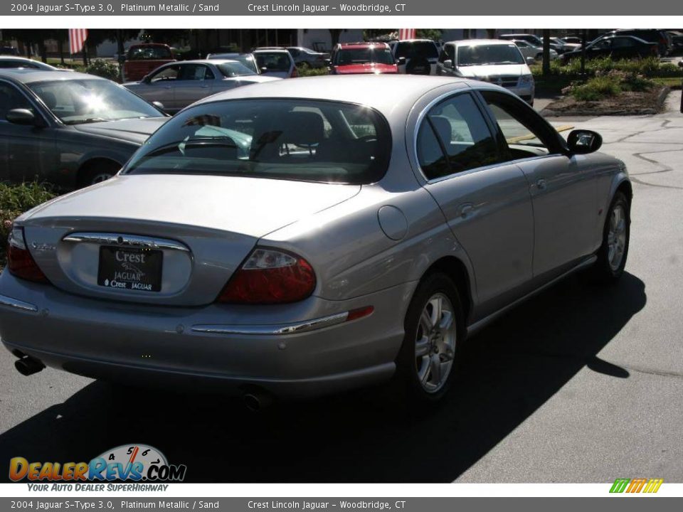 2004 Jaguar S-Type 3.0 Platinum Metallic / Sand Photo #5