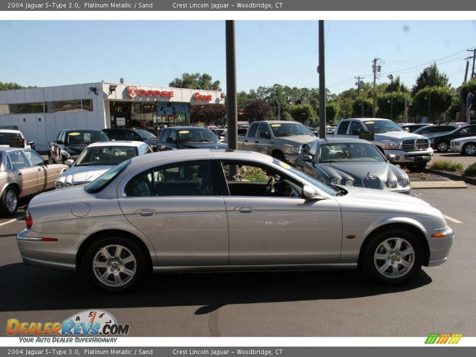 2004 Jaguar S-Type 3.0 Platinum Metallic / Sand Photo #6