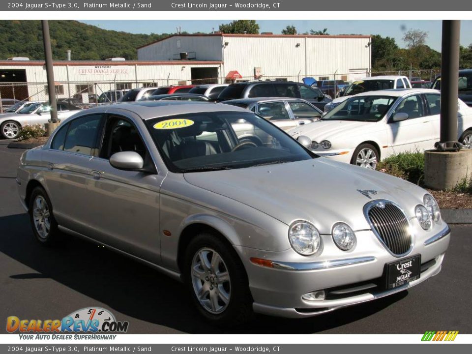 2004 Jaguar S-Type 3.0 Platinum Metallic / Sand Photo #7