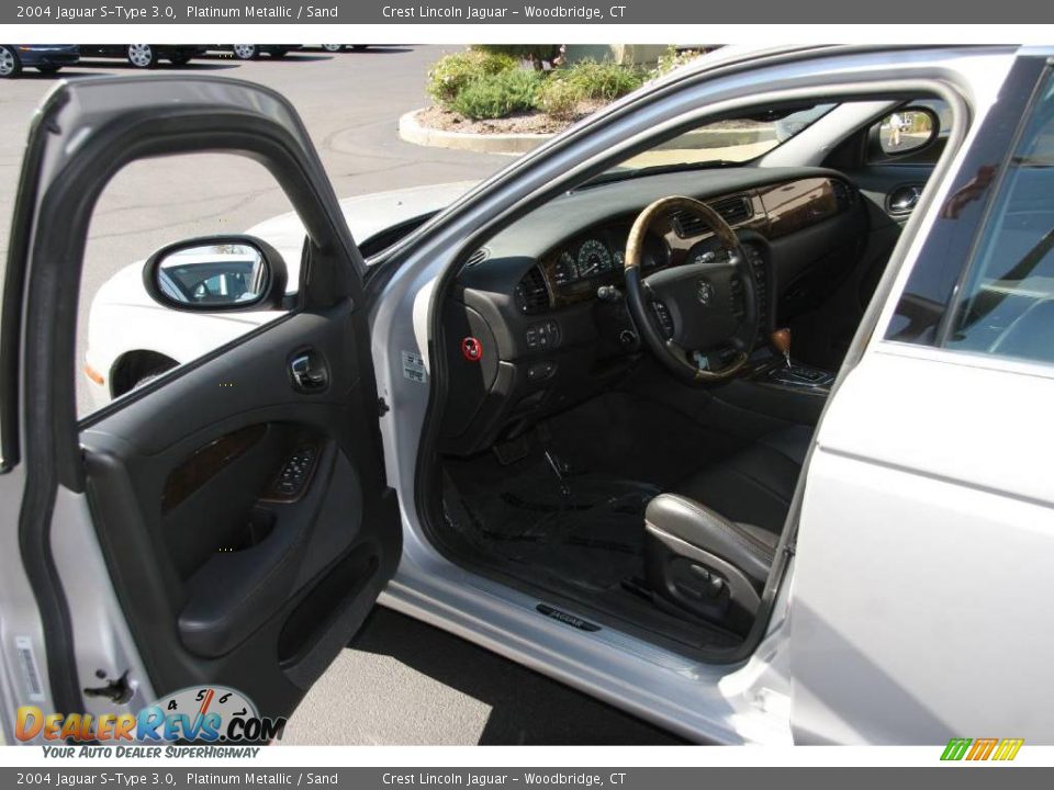 2004 Jaguar S-Type 3.0 Platinum Metallic / Sand Photo #10