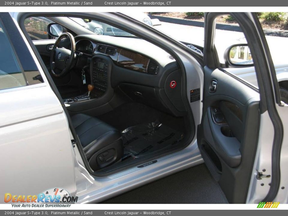 2004 Jaguar S-Type 3.0 Platinum Metallic / Sand Photo #11