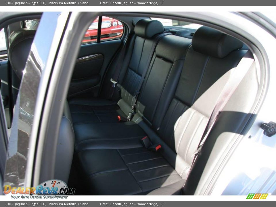2004 Jaguar S-Type 3.0 Platinum Metallic / Sand Photo #12
