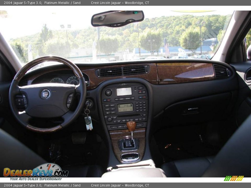 2004 Jaguar S-Type 3.0 Platinum Metallic / Sand Photo #13