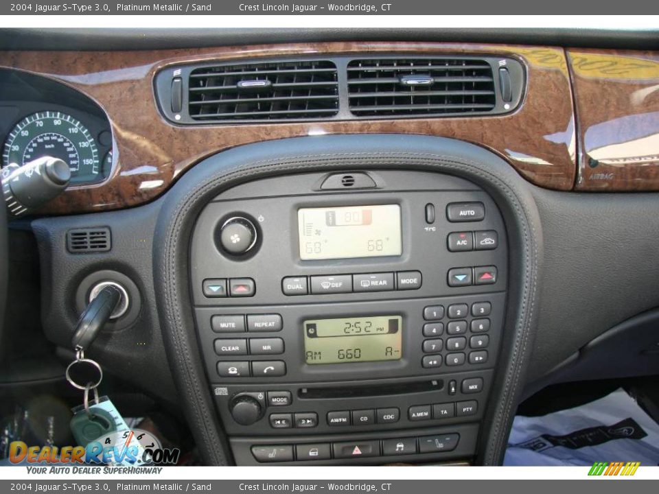 2004 Jaguar S-Type 3.0 Platinum Metallic / Sand Photo #14
