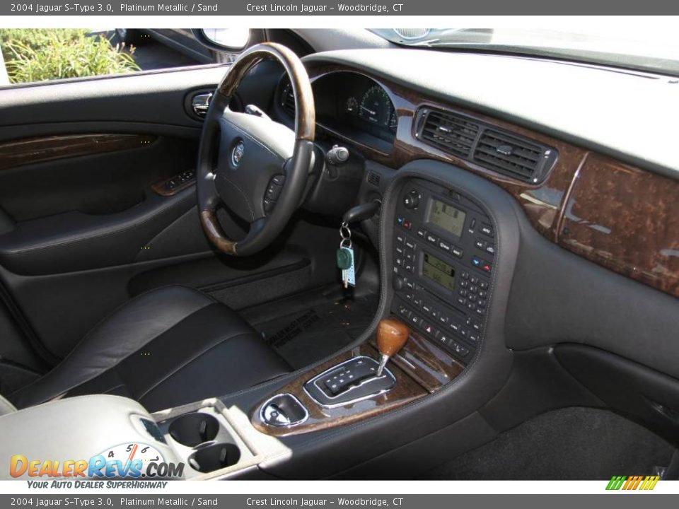 2004 Jaguar S-Type 3.0 Platinum Metallic / Sand Photo #15
