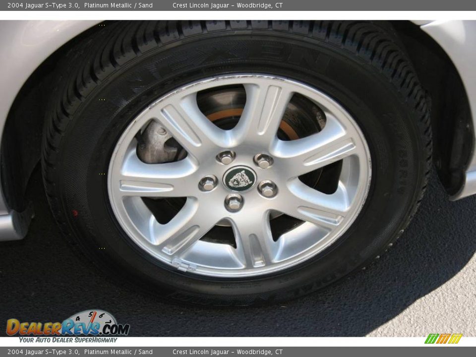 2004 Jaguar S-Type 3.0 Platinum Metallic / Sand Photo #21