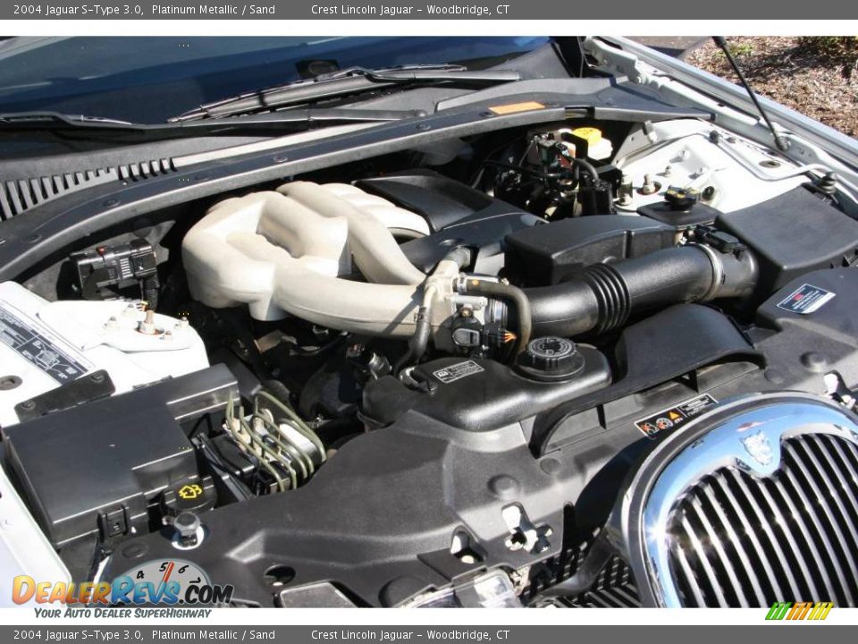 2004 Jaguar S-Type 3.0 Platinum Metallic / Sand Photo #25