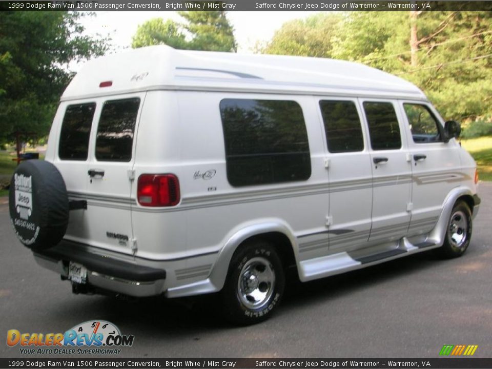 1999 Dodge Ram Van 1500 Passenger Conversion Bright White / Mist Gray Photo #2